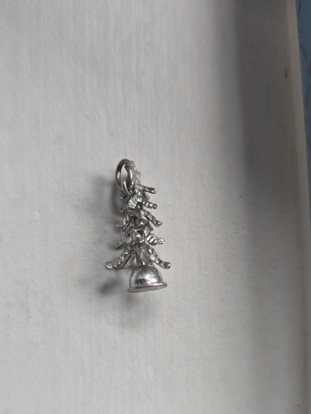 925 Sterling Silver Vintage Christmas Tree Minimalist 3D Charm Pendant
